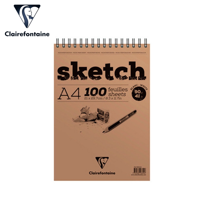 [샤피포인트펜 증정] 클레르퐁텐 화이트 스케치북 A4 100Sheet