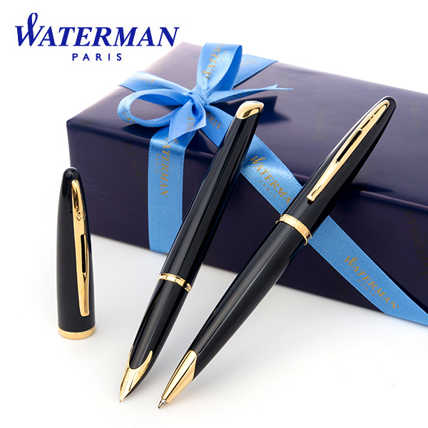 [병잉크 증정] 워터맨 까렌 락카블랙 GT 만년필 볼펜 세트