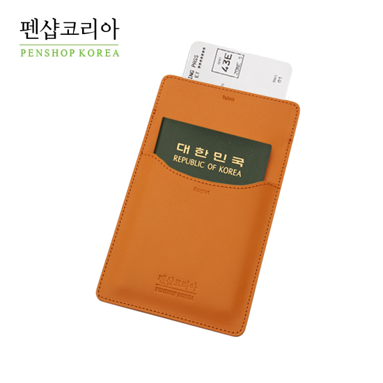 펜샵 천연소가죽 여권지갑