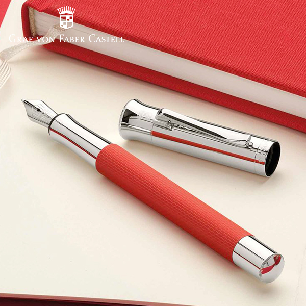 그라폰 만년필 기로쉐 인디아 레드