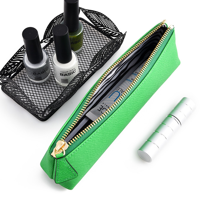 디바움 펜파우치 사피아노 삼각 지퍼형 (그린)