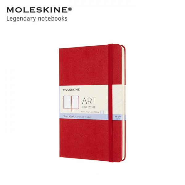몰스킨 아트컬렉션 스케치북 하드커버 미디엄 스칼렛레드