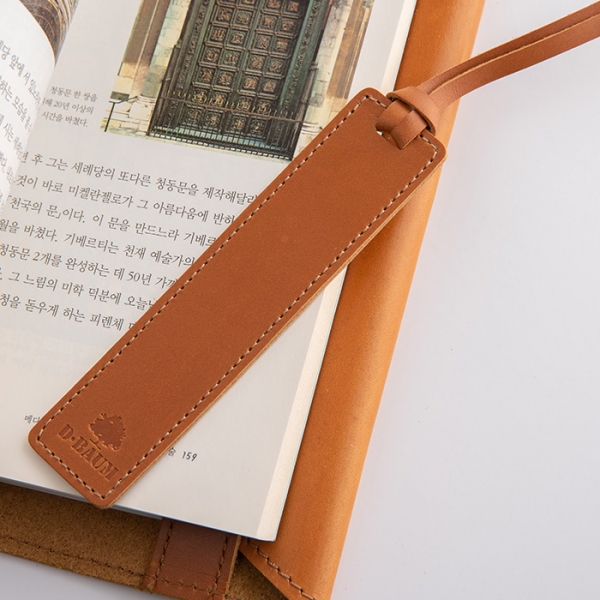 디바움 천연 소가죽 북커버 & 북마크 세트
