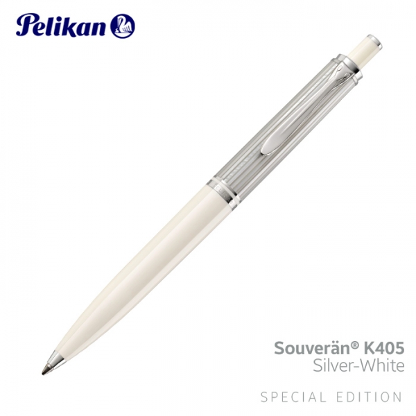 펠리칸 볼펜 소베렌 K405 실버 화이트